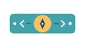 Compass Slider Control, Navigation Adjustment UI, vector design Generative AI Royalty Free Stock Photo