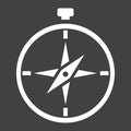 Compass solid icon, navigation and travel Royalty Free Stock Photo