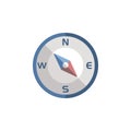 Compass south east direction. Flat icon. Isolated weather vector illustration