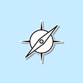 Compass sticker icon. Simple thin line, outline vector of web icons for ui and ux, website or mobile application