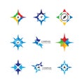 Compass symbol vector icon Royalty Free Stock Photo