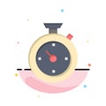 Compass, Timer, Time, Hotel Abstract Flat Color Icon Template Royalty Free Stock Photo
