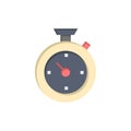 Compass, Timer, Time, Hotel  Flat Color Icon. Vector icon banner Template Royalty Free Stock Photo