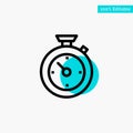 Compass, Timer, Time, Hotel turquoise highlight circle point Vector icon