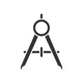 Compass tool black icon Royalty Free Stock Photo