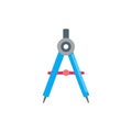 Compass Tool Icon for Math Education Royalty Free Stock Photo