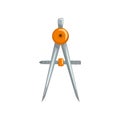 Compass tool, measuring equipment vector Illustration on a white background