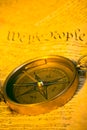 Compass and United States Constitution Royalty Free Stock Photo