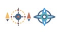 Compass Variations, Navigation, vector design Generative AI Royalty Free Stock Photo