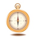 Compass vector element object design gold color Royalty Free Stock Photo