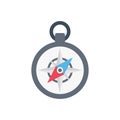 Compass vector flat color icon Royalty Free Stock Photo
