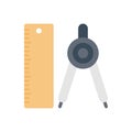 Compass vector flat color icon Royalty Free Stock Photo