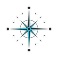 Compass vector Icon. navigation and traveling sign. Black compass with arrows vector eps10