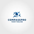 Compass vector logo design template Royalty Free Stock Photo