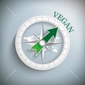 Compass Vegan Royalty Free Stock Photo