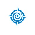 compass vortex  logo vector tempate ilustration Royalty Free Stock Photo
