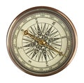 Compass on the white background Royalty Free Stock Photo