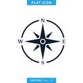 Compass wind rose icon vector logo design template. Vintage style. Royalty Free Stock Photo