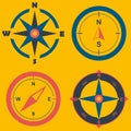 Compass.wind rose illustraition.wind rose on background Royalty Free Stock Photo