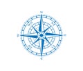Compass wind rose travel adventure direction navigation logo design Royalty Free Stock Photo