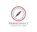 Compass wind rose travel adventure direction navigation logo design Royalty Free Stock Photo