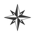 Compass windrose black-and-white guidance symbol Royalty Free Stock Photo
