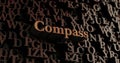 Compass - Wooden 3D rendered letters/message
