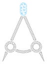 Compasses Polygonal Frame Vector Mesh Illustration Royalty Free Stock Photo