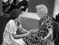 Compassion and Empathy:  Social Worker with Elderly Client Royalty Free Stock Photo