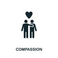 Compassion icon symbol. Creative sign from mindfulness icons collection. Filled flat Compassion icon for computer and mobile