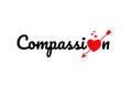 compassion word text typography design logo icon