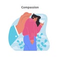 Compassionate communication set. Sharing kindness digitally and connecting hearts across screens. Royalty Free Stock Photo