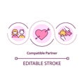 Compatible partner concept icon