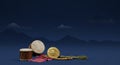 Ritual objects under the deep Andean night sky Royalty Free Stock Photo