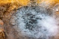 Iceland Geothermal Activity: Close-Up of Mud Volcano Eruption Royalty Free Stock Photo