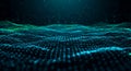 Abstract blue green digital wave background Royalty Free Stock Photo