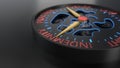 Compensation and litigation background compass concept, 3d rendering Royalty Free Stock Photo