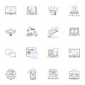 Competence building line icons collection. Training, Development, Education, Skills, Knowledge, Learning, Improvement Royalty Free Stock Photo