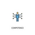 Competence concept 2 colored line icon Royalty Free Stock Photo