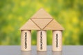 Competence, qualification and education written on cubes