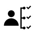 Competence, responsibility icon. Black vector graphics