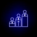 Competence, skills, workers icon. Elements of Human resources illustration in neon style icon. Signs and symbols can be used for