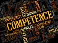 COMPETENCE word cloud Royalty Free Stock Photo