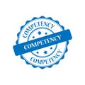 Competency stamp illustration Royalty Free Stock Photo