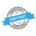 Competency stamp illustration Royalty Free Stock Photo