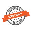 Competency stamp illustration Royalty Free Stock Photo