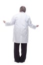 competent doctor in a white coat. isolated on a white