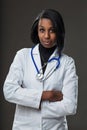 Competent physician ready, embodies professional commitment Royalty Free Stock Photo