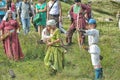 Competition of archers in historical clothes