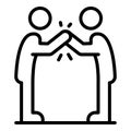 Competition arm wrestle icon, outline style